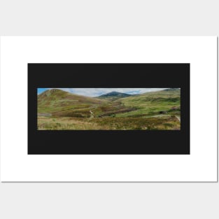 Panorama of Glen Shee in Perthshire, Scotland Posters and Art